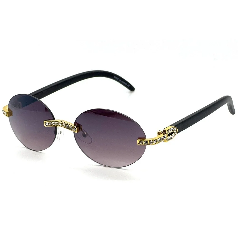Sunglasses Retro Gradient Black Lens UV400 Anti Glare Stylish Luxury Lentes New‎